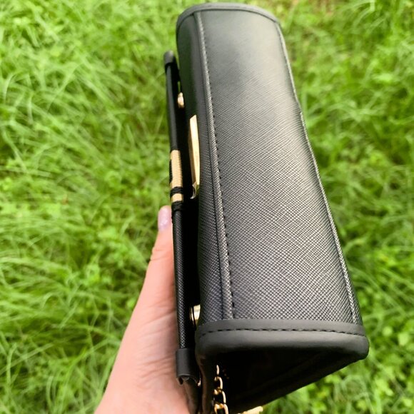 VERSACE Crossbody Perfume Cosmetic Clutch Bag Limited Edition NEW Black Gold - Picture 4 of 16